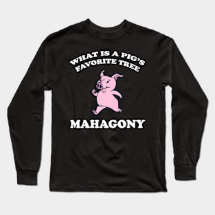 Mahogany Pig Gift Gifts Long Sleeve T-Shirt